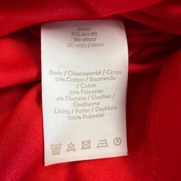 Boden Sheath Dress Women's Size 10 Orange/Green Print 3/4 Sleeve Pockets - Picture 9 of 9